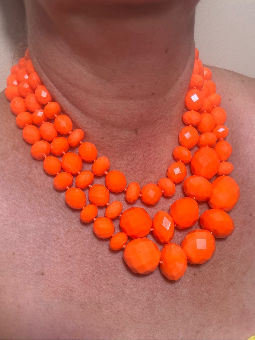 kate spade Bright Orange Multi-Strand Statement Necklace